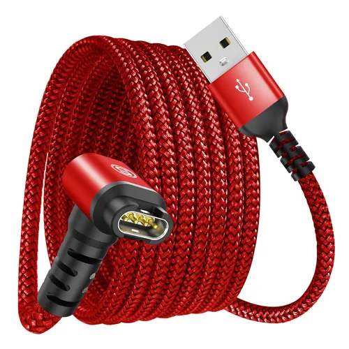 Vista 13 de Garmin - Cable cargador para reloj en ángulo recto, carga rápida, nailon trenzado, 4 pies Para Fenix 5/5S/5X/6/6S/6X/Plus/Pro/7/7S/7X/8, Gris