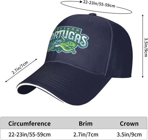 Vista 6 de Daytona Tortugas Sandwich Gorra unisex clásica de béisbol unisex ajustable Casquette Dad Hat