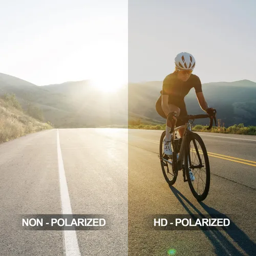 Vista 4 de DEAFRAIN Lentes de sol deportivos polarizados para hombres y mujeres, ideales para ciclismo, pesca, correr, conducir, marco irrompible TR90
