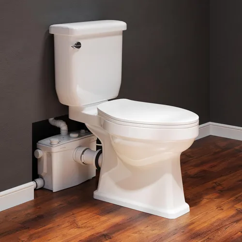 Vista 10 de Inodoro macerante con bomba, sistema de inodoro ascendente para baños de sótano