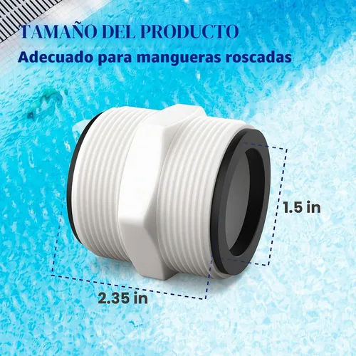 Vista 2 de Conector de manguera de piscina de 1.5 pulgadas para Intex Coleman W/2