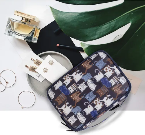 Vista 7 de Teamoy Estuche organizador de joyas de viaje, soporte para bolsa de almacenamiento para collares, aretes, anillos, reloj y más, alta capacidad