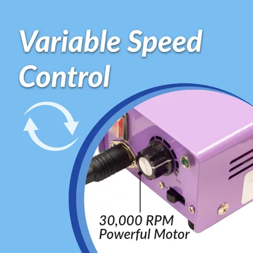Vista 3 de Medicool Pro Power 30K Taladro eléctrico con lima de uñas eléctrica de 30,000 RPM para manicura y pedicura con kit de brocas, 1 paquete