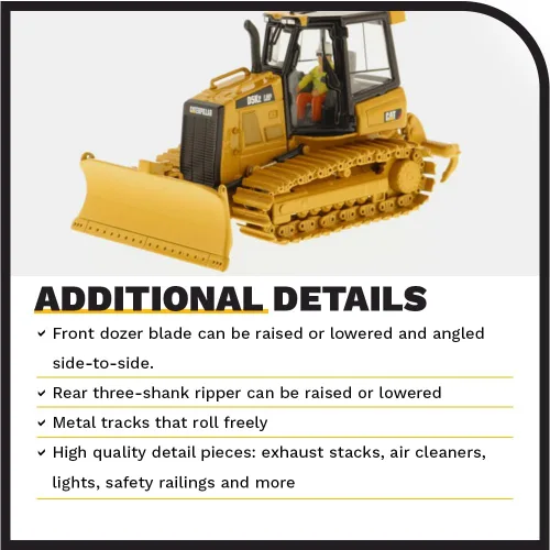 Vista 5 de Diecast Masters 1:50 Caterpillar D5K2 LGP Tractor tipo oruga - Serie High Line 85281