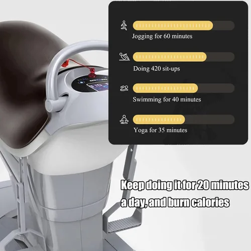 Vista 7 de Máquina eléctrica para montar a caballo, máquina de ejercicio abdominal, equipo de gimnasio interior (gris)