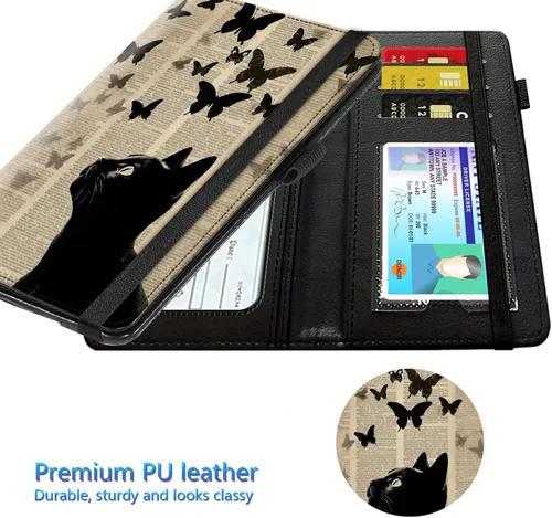 Vista 127 de Funda para chequera para hombres y mujeres, cartera de cuero RFID con ranuras para tarjetas de crédito, soporte de cheques duplicados personales