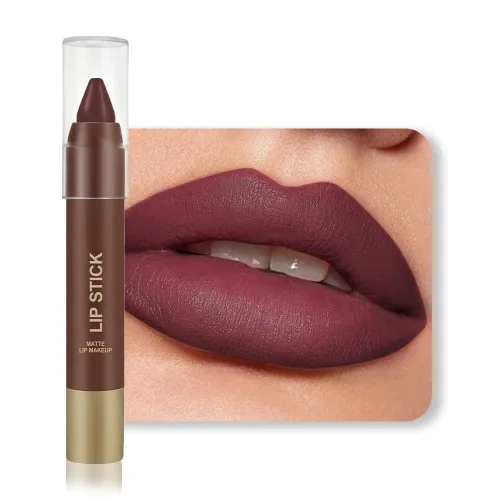 Vista 9 de BINGBRUSH Combo de delineador de labios y lápiz labial 2 en 1, lápiz labial mate, de larga duración, impermeable, lápiz labial, a prueba de manchas