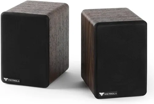 Vista 2 de Victrola Monitores M1: altavoces de monitor de estantería alimentados, transmisión inalámbrica Bluetooth, sonido estéreo premium, se empareja