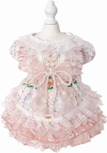 Vista 37 de Moda Vestido de Princesa de Encaje para Perro Cachorro Dulce para Perro EXTRAL Pequeño y Pequeño A-Negro XX-Pequeño