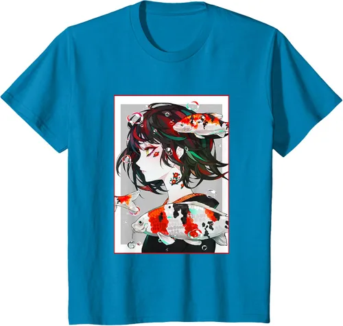 Vista 53 de Camiseta de anime anime japonés estético Otaku Negro