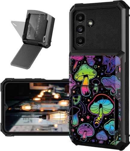 Vista 22 de Funda tipo cartera para Samsung Galaxy A54 5G con ranura para tarjetero, funda con tapa híbrida de doble capa, resistente, a prueba de golpes, funda