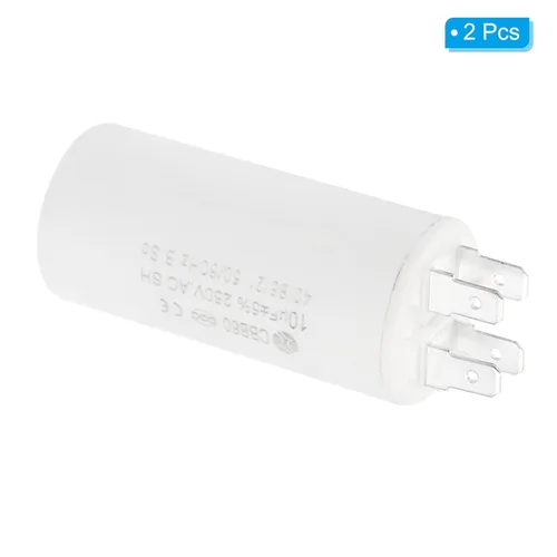 Vista 3 de PATIKIL CBB60 10uF Condensador de funcionamiento, 2 piezas CA 250 V 4 pines 50/60 Hz cilindro 1.25 x 2.73 pulgadas para bombas de agua, lavadoras