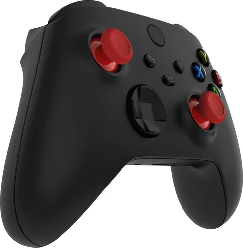 Vista 5 de eXtremeRate Carmine Red - Palillos de repuesto para Xbox Series XS, para Xbox One Standard Controller analógico, joystick personalizado para Xbox