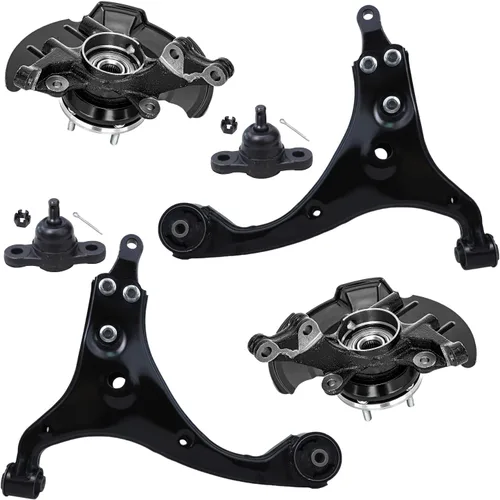 Vista 134 de Detroit Axle - Kit de extremo delantero para Chrysler 300 Dodge Charger 2011-2023 Challenger, 2 Lower Rearward Control Arms 2 Outer Tie Rods 2
