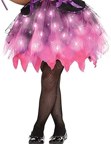 Vista 4 de Girls Light-Up Sparkle Witch Costume