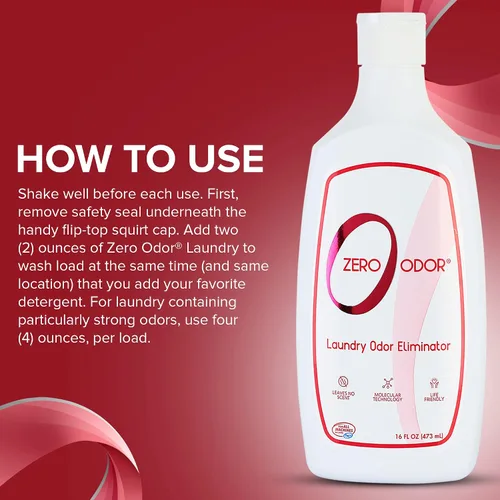 Vista 8 de Zero Odor – Eliminador de olores para lavandería – Elimina permanentemente el olor de la ropa – Tecnología molecular patentada. Ideal para ropa