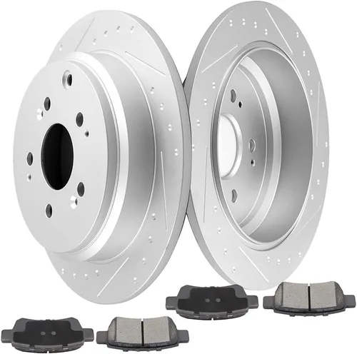 Vista 30 de SCITOO Kit de freno delantero Rotores de freno delantero y pastillas de freno de cerámica para Acura RSX 2003-2006