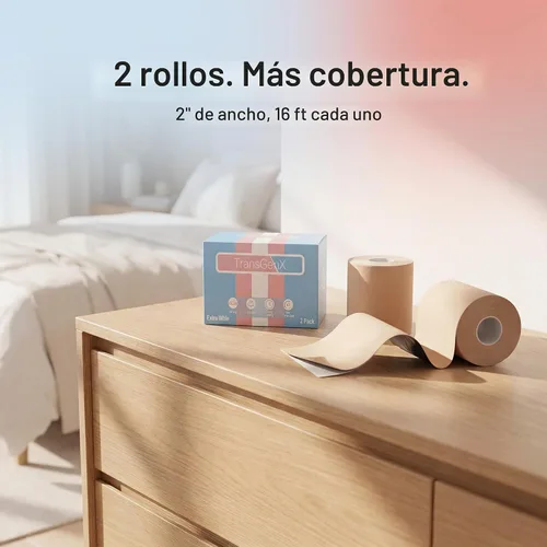 Vista 2 de Universal Body Labs TransGenX Tape - La mejor carpeta Trans FTM para encuadernación de pecho (paquete de 2)