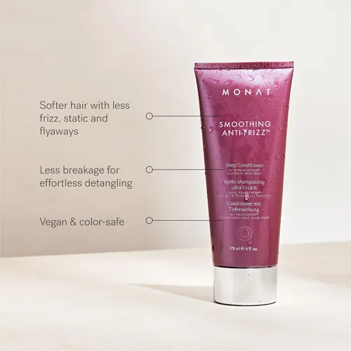 Vista 3 de MONAT Set suavizante antiencrespamiento – Champú natural para aliviar el encrespamiento y acondicionador para descartar el encrespamiento para un