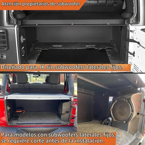 Vista 2 de Hooke Road para Jeep Cubierta de maletero de seguridad con cubierta de cama para Jeep Wrangler JK 2007-2018 4 puertas Unlimited