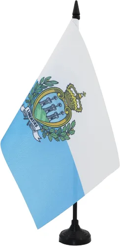 Vista 8 de AZ FLAG Aland Table Flag 4x6 in 100D Polyester Plastic Base Indoor use Finnish 15x10 cm desk flag stitched finish with reinforced edges with