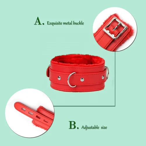 Vista 2 de NouAn Gargantilla de piel sintética para mujer ajustable y desmontable para mascotas color negro rosa Metal Cuero Nylon No es una piedra preciosa