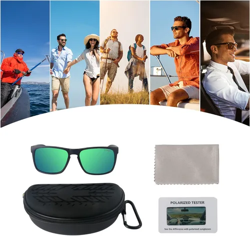 Vista 7 de Polarized Sunglasses for Men and Women Fishing Driving Sunglasses UV400 Protection Mirrored Scratch Resistant Lightweight