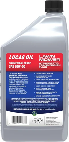 Vista 4 de Lucas 5-Quarts SAE 20W-50 Mezcla sintética Fluido de transmisión hidrostática