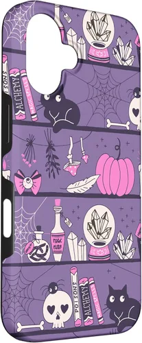 Vista 3 de iPhone 16 Vintage Witchy Magical Witch Tool box Cute Halloween Purple Case