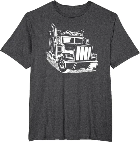 Vista 62 de Diesel Big Rig 18 Wheeler - Camiseta de camionero para camionero, Negro, S