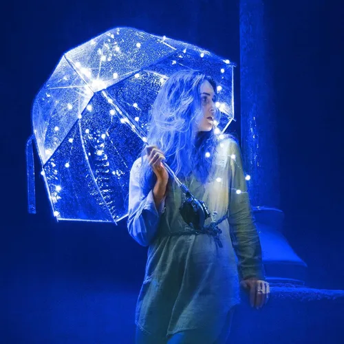 Vista 4 de HSicily Luces de Hadas Enchufables, 8 Modos 33 pies 100 LED Luces de Cadena USB con Adaptador Control Remoto Temporizador Luces Azules Centelleantes
