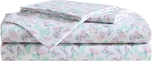 Vista 25 de Betsey Johnson - Juego de sábanas de tamaño individual, ropa de cama de microfibra con estampado Nerdy Teddies con sábana bajera de bolsillo