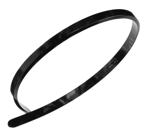 Vista 4 de Diadema marrón para mujer, France Luxe de 1/4 de pulgada, ultracómoda, delgada, África, ajuste flexible con dientes suaves antideslizantes, sujeción