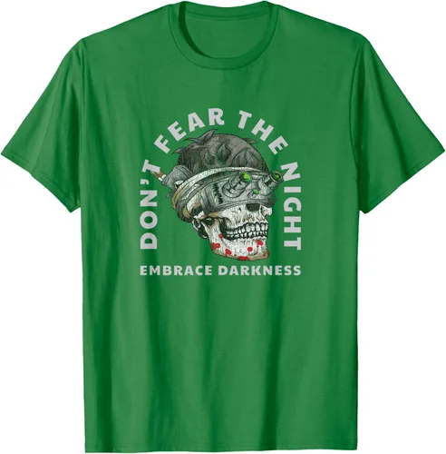 Vista 3 de Camiseta táctica militar con diseño de calavera con visión nocturna Negro