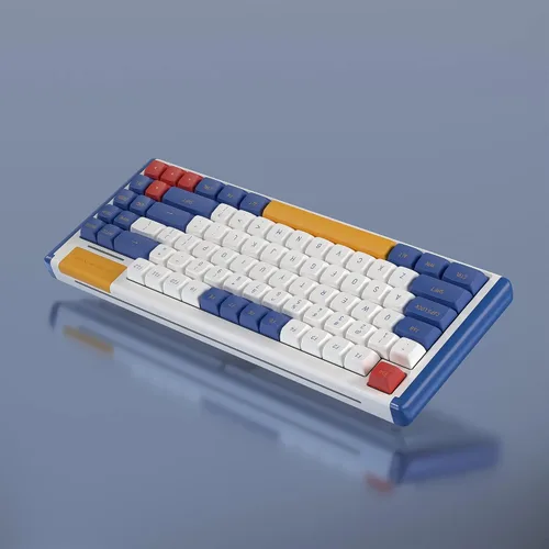 Vista 5 de DUSTSILVER Teclado K84 para juegos con cable, 75% de diseño de EE. UU., 84 teclas, ultra compacto, intercambiable en caliente, mini teclado