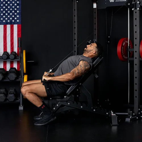 Vista 8 de MAJOR FITNESS Banco de pesas, banco de entrenamiento ajustable para entrenamiento de fuerza, prensa de banco y entrenamientos de cuerpo completo