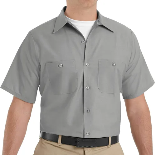 Vista 14 de Red Kap Men's Industrial Work Shirt Negro