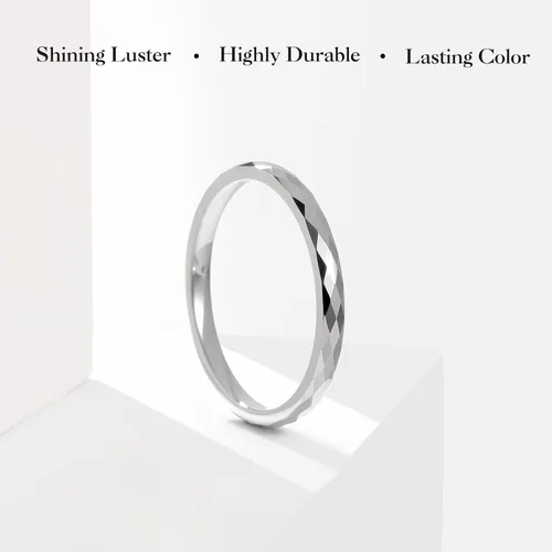Vista 3 de King Will Anillo de boda de carburo de tungsteno para hombres y mujeres, anillo de promesa para pareja de 0.079 pulgadas, 0.176 pulgadas
