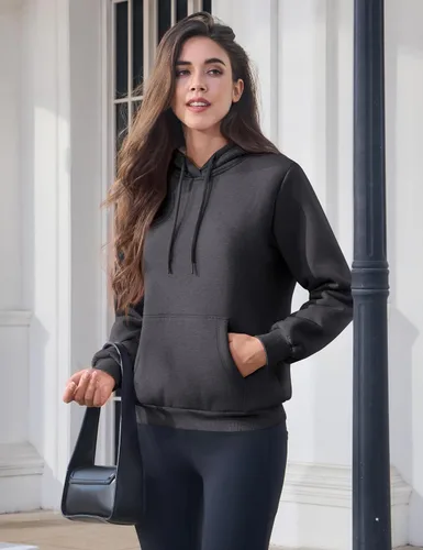 Vista 87 de MAGCOMSEN Sudaderas con capucha para mujer, con forro de sherpa, de vellón, para invierno, cálido, pesado, de algodón, con bolsillo