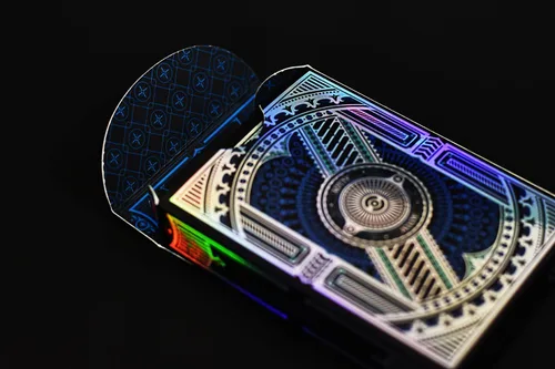 Vista 5 de Gamblers Warehouse Alloy Cobalt Playing Cards Poker Deck Diseño personalizado Espalda y caras frustradas Nuevo