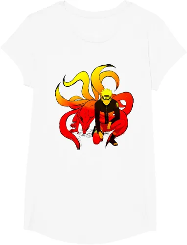 Vista 17 de Naruto Shippuden Naruto and 9 Tails - Camiseta de manga corta Negro