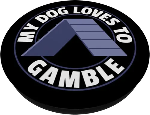 Vista 2 de Dog Agility Handler - My Dog Loves To Gamble - Dog Agility PopSockets Adhesive PopGrip