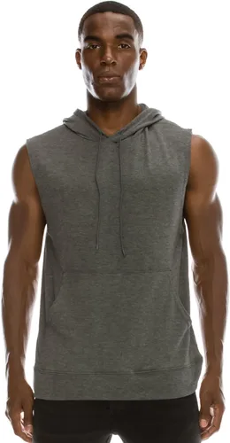 Vista 13 de JC DISTRO Sudadera con capucha hecha en Estados Unidos para hombre, ligera, suave, sin mangas