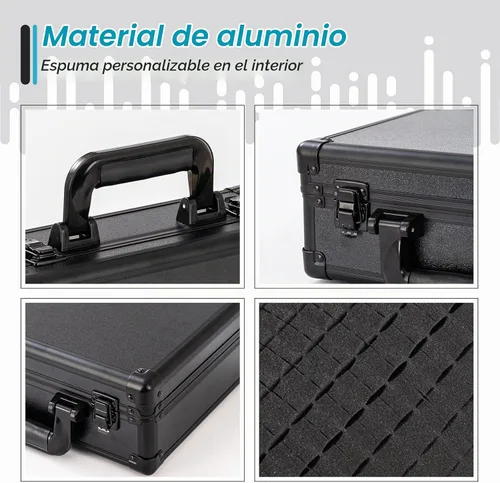 Vista 4 de Funda rígida pequeña con interior de espuma Pluck para Pisto L, GoPro, micrófono, cámara y más, tamaño exterior de 12.2 x 9 x 4.5 pulgadas