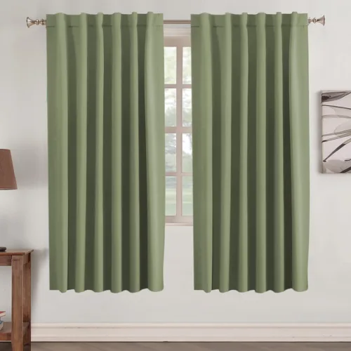 Vista 43 de Turquoize Cortinas Opacas con Aislamiento Térmico Paneles de Tratamiento de Ventanas con Bolsillo para Barra Paneles de Ventana para Ventanas