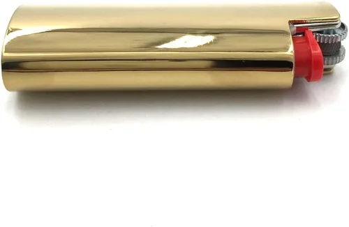 Vista 4 de Mini metal encendedor caso cubierta titular color oro para BIC Mini tamaño encendedor J5