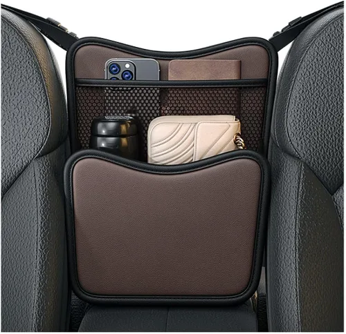 Vista 8 de DXNQ Organizador de Coche Almacenamiento Entre Asientos, Bolsa de Mano de Gran Capacidad de Cuero para Automóvil, Soporte Colgante para Contenido