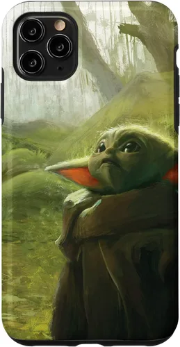 Vista 13 de iPhone 16 Star Wars The Mandalorian The Child Grogu in the Forest Art Case