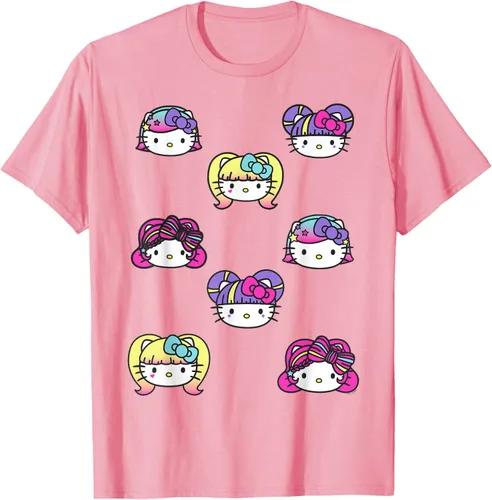 Vista 81 de hello kitty Kawaii Multi peinado Tee, Azul (Heather blue)
