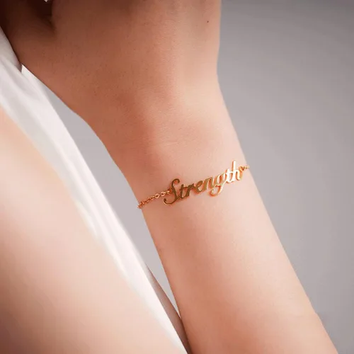 Vista 3 de DayOfShe - Pulsera de barra de nombre personalizada de acero inoxidable, grabado a medida, para parejas